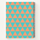 Triangle Muster Orange und Light Blue Notizblock (Rückseite)