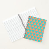 Triangle Muster Orange und Light Blue Notizblock (Innenseite)