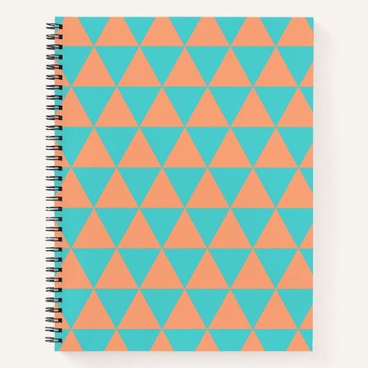 Triangle Muster Orange und Light Blue Notizblock (Vorderseite)