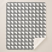 Triangle-Muster weiß und schwarz Sherpadecke (Vorderseite)
