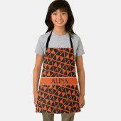 Triangle Orange Black Minimal Muster Schürze (Insitu)