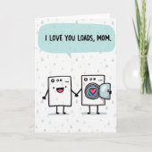 Triangle Pattern Love Mom Card Karte (Vorderseite)