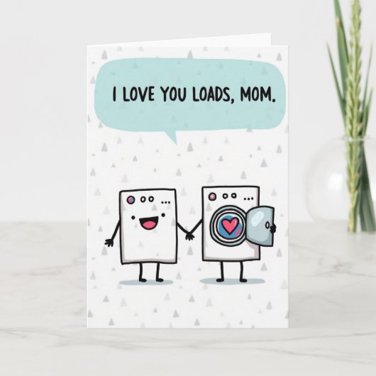Triangle Pattern Love Mom Card Karte (Vorderseite)