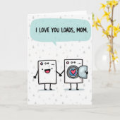 Triangle Pattern Love Mom Card Karte (Gelbe Blume)