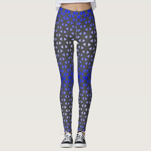 Triangle.Pattern.shade.blue.01 DGrey BG Leggings (Vorderseite)