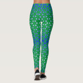 Triangle.Pattern.shade.blue.01 Green BG Leggings (Rückseite)