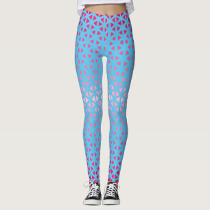 Triangle.Pattern.shade.pink.02 LBlue BG Leggings
