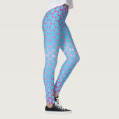 Triangle.Pattern.shade.pink.02 LBlue BG Leggings (Rechts)