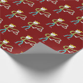 Triangle Playing Stickman Geschenkpapier (Ecke)