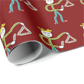 Triangle Playing Stickman Geschenkpapier (Rolleneckpunkt)