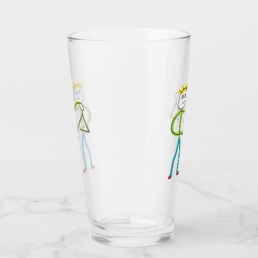 Triangle Playing Stickman Glas (Links)