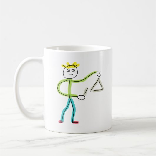 Triangle Playing Stickman Kaffeetasse (Links)