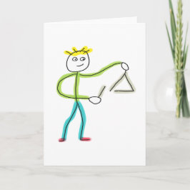 Triangle Playing Stickman Karte