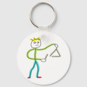 Triangle Playing Stickman Schlüsselanhänger (Rückseite)