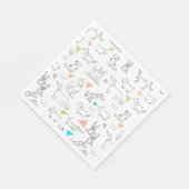 Triangle Pop Doodle Hunde Papier Napkins Serviette (Ecke)
