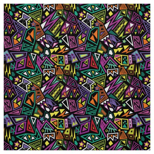 Triangle Pop ist cool, schwarz-grün Stoff (Muster)