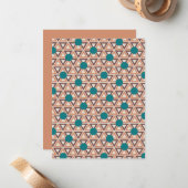 Triangle Quilt Mitteilungskarte (Vorderseite/Rückseite Beispiel)