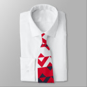Triangle Red Blue Minimal Muster Krawatte (Gebunden)