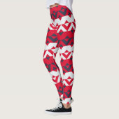 Triangle Red Blue Minimal Muster Leggings (Links)