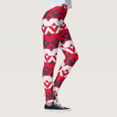 Triangle Red Blue Minimal Muster Leggings (Rechts)