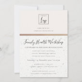 TRIANGLE ROSE GOLD GLITZER SEMINAR WORKSHOP EREIGN EINLADUNG (Vorderseite)