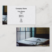 Triangle, Ruler und Compass - Platinum Finish Visitenkarte (Vorne/Hinten)