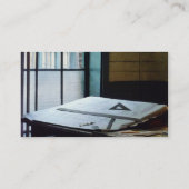 Triangle, Ruler und Compass - Platinum Finish Visitenkarte (Rückseite)