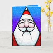 Triangle Santa Merry Brite Card Karte (Gelbe Blume)
