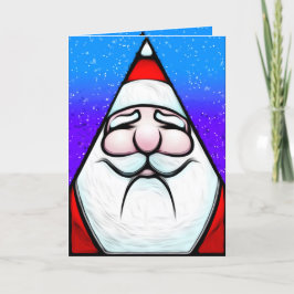 Triangle Santa Merry Brite Card Karte