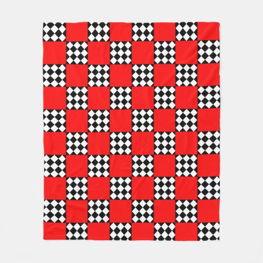 Triangle Schwarz-weiße Geometrie Fleecedecke (Vorderseite)