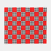 Triangle Schwarz-weiße Geometrie Fleecedecke (Vorderseite (Horizontal))