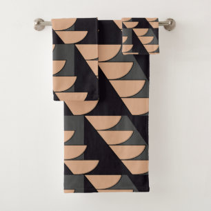 Triangle Semi Circle Geometric Muster Badhandtuch Set