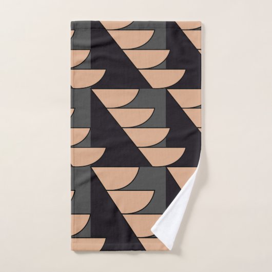 Triangle Semi Circle Geometric Muster Badhandtuch Set (Handtuch)