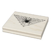 Triangle Shaped Web with big Spider for Halloween Gummistempel (Stempel)