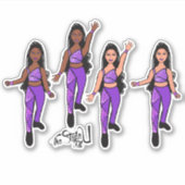 Triangle Spark Double Lila Aufkleber (Vorderseite)