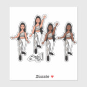 Triangle Spark Silver White Aufkleber (Blatt)