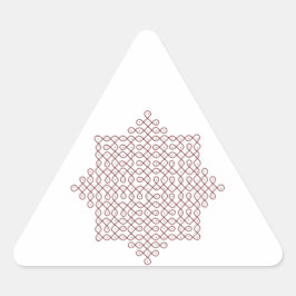 Triangle Stickers-Kolam Art-1 Dreieckiger Aufkleber
