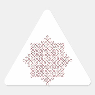 Triangle Stickers-Kolam Art-1 Dreieckiger Aufkleber