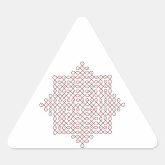 Triangle Stickers-Kolam Art-1 Dreieckiger Aufkleber