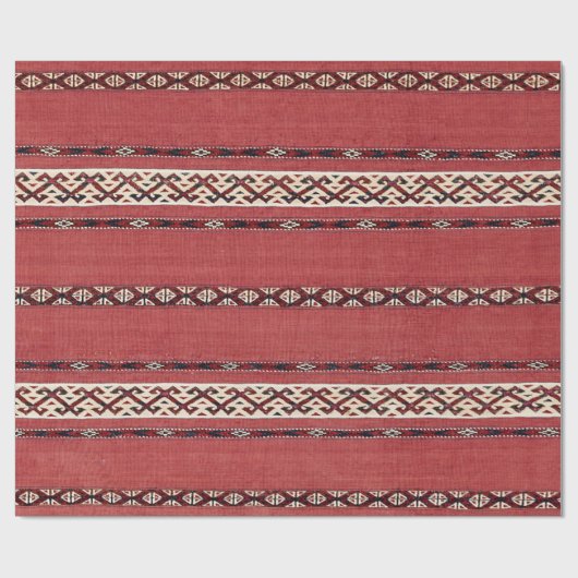 Triangle Strip Kilim II Schwarz-weiß Geschenkpapier (Flach)