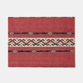 Triangle Strip Kilim Rot Schwarz-weiß Fußmatte (Vorderseite)
