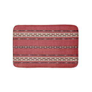 Triangle Stripe Kilim II Schwarz-weiß Badematte