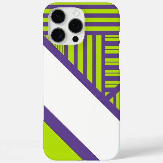 Triangle Stripes in Lime Green und Lila Case-Mate iPhone Hülle (Rückseite)