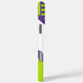 Triangle Stripes in Lime Green und Lila Case-Mate iPhone Hülle (Rückseite / Rechts)