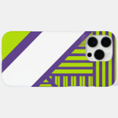 Triangle Stripes in Lime Green und Lila Case-Mate iPhone Hülle (Rückseite (Horizontal))