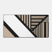 Triangle Stripes - Taupe, Schwarz und Weiß Schreibtischunterlage (Vorderseite)