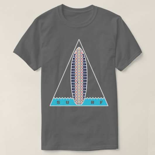 Triangle Surf Weiß Umriss TShirt (Design vorne)