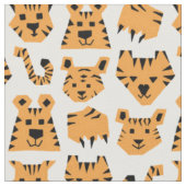 Triangle Tangerine Tiger  Stoff (Nahaufnahme)