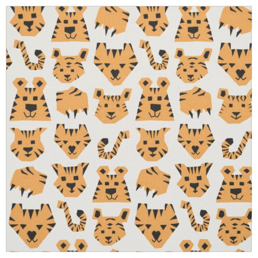 Triangle Tangerine Tiger  Stoff (Muster)