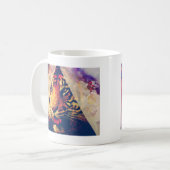 Triangle Tiger Grunge Kaffeetasse (Vorderseite Links)